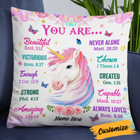 Personalized Unicorn God You Are Pillow JR101 24O24 thumb 1