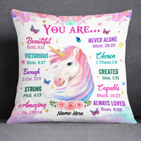 Personalized Unicorn God You Are Pillow JR101 24O24 thumb 1