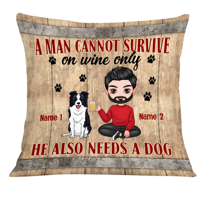 Personalized Dog Dad Wine Pillow JR102 24O24 1