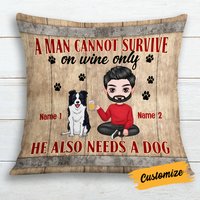 Personalized Dog Dad Wine Pillow JR102 24O24 thumb 1