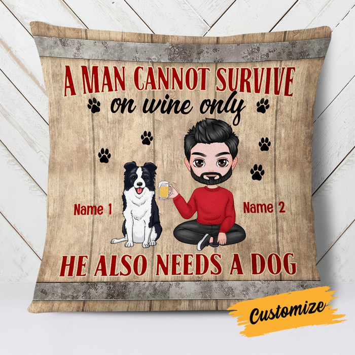 Personalized Dog Dad Wine Pillow JR102 24O24 1