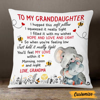 Personalized Mom To My Daughter Elephant Pillow JR101 30O47 thumb 1