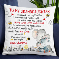 Personalized Mom To My Daughter Elephant Pillow JR101 30O47 thumb 1