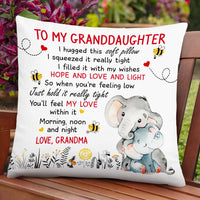 Personalized Mom To My Daughter Elephant Pillow JR101 30O47 thumb 1