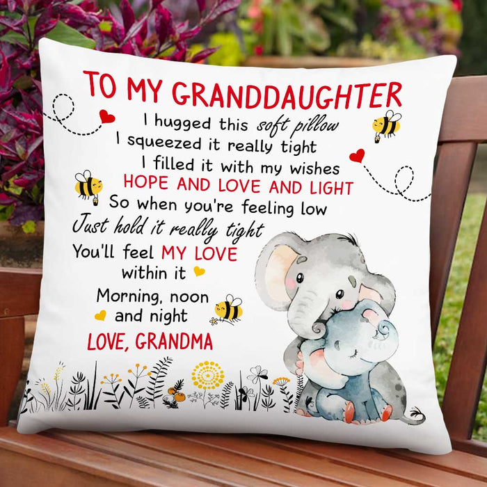 Personalized Mom To My Daughter Elephant Pillow JR101 30O47 1