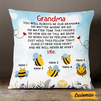 Personalized Love Mom Grandma Bee Pillow JR104 85O47 thumb 1