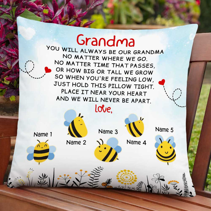 thumbnail image 2 of Personalized Grandma Bee Pillow With Grandkids Ethiopia 2 of 7