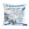 Personalized Elephant Grandma To Grandson Hug This Pillow JR105 95O57 1