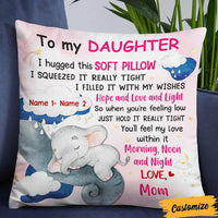 Personalized Elephant Grandma To Grandson Hug This Pillow JR105 95O57 thumb 1