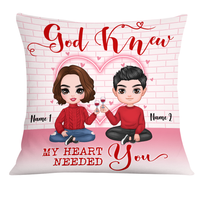 Personalized Couple Icon Valentine Pillow JR104 23O24 thumb 1