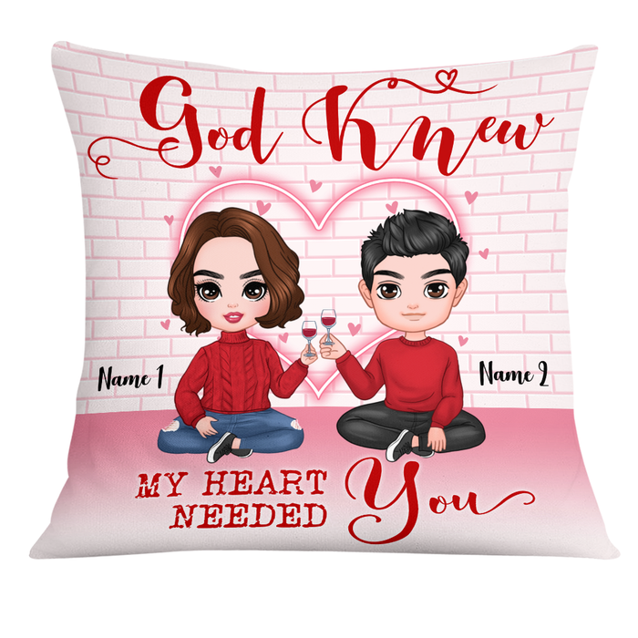 Personalized Couple Icon Valentine Pillow JR104 23O24 1
