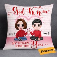 Personalized Couple Icon Valentine Pillow JR104 23O24 thumb 1