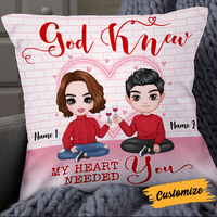 Personalized Couple Icon Valentine Pillow JR104 23O24 thumb 1