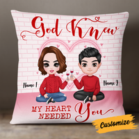 Personalized Couple Icon Valentine Pillow JR104 23O24 thumb 1
