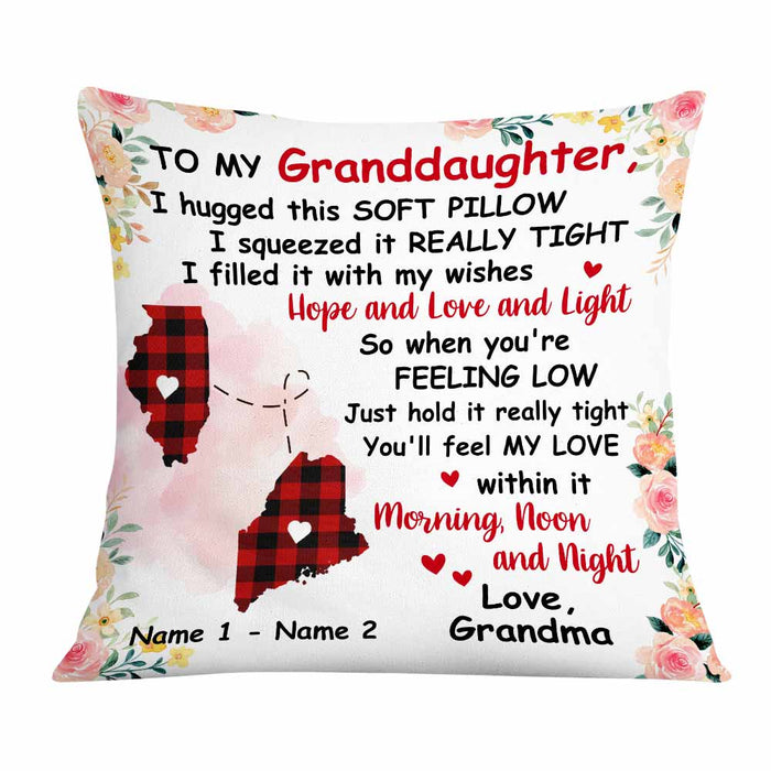 Personalized Long Distance Mom Grandma Daughter Granddaughter Pillow JR106 26O58 1