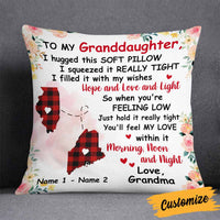 Personalized Long Distance Mom Grandma Daughter Granddaughter Pillow JR106 26O58 thumb 1