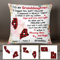Personalized Long Distance Mom Grandma Daughter Granddaughter Pillow JR106 26O58 thumb 1