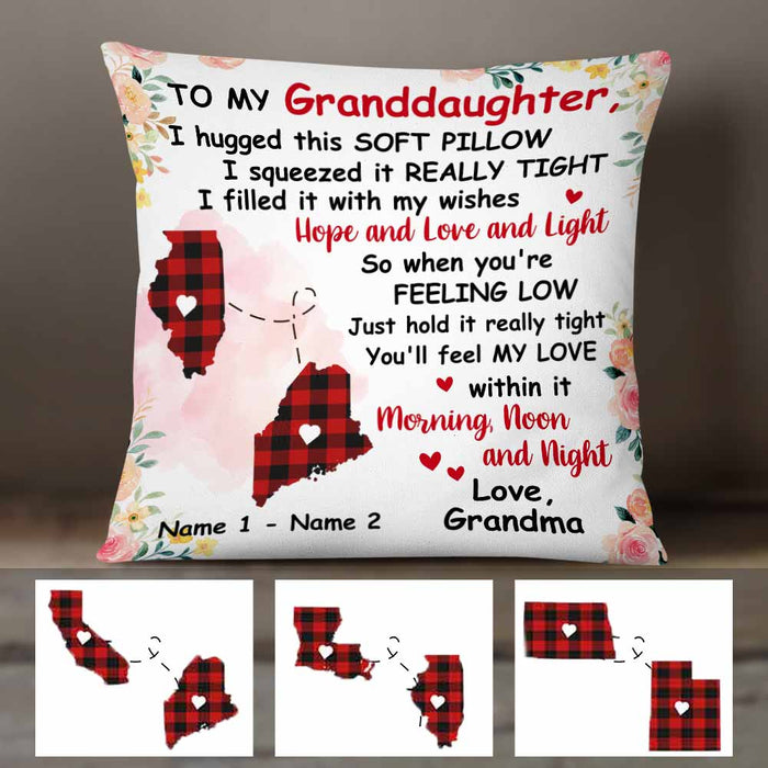 Personalized Long Distance Mom Grandma Daughter Granddaughter Pillow JR106 26O58 1