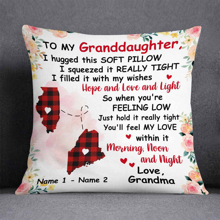 Personalized Long Distance Mom Grandma Daughter Granddaughter Pillow JR106 26O58 1