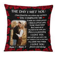 Personalized Couple The Day Photo Pillow JR115 23O53 thumb 1