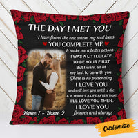 Personalized Couple The Day Photo Pillow JR115 23O53 thumb 1