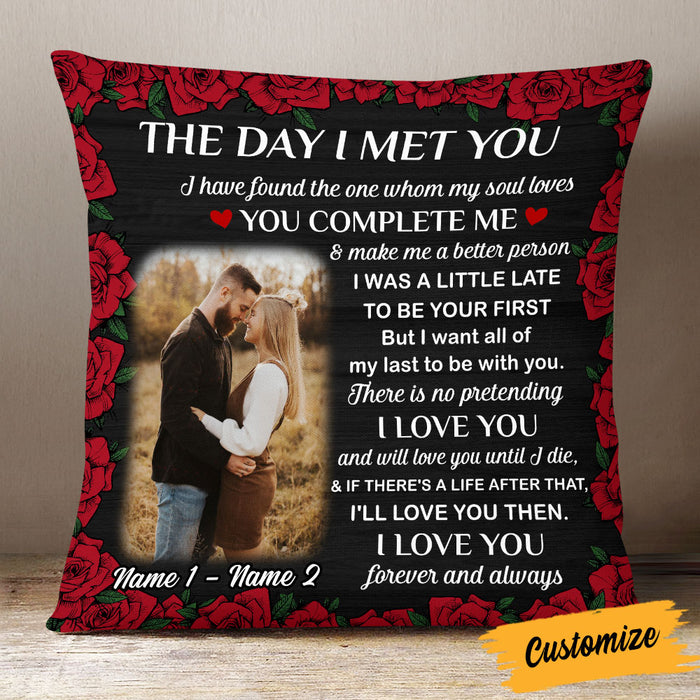Personalized Couple The Day Photo Pillow JR115 23O53 1