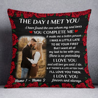 Personalized Couple The Day Photo Pillow JR115 23O53 thumb 1