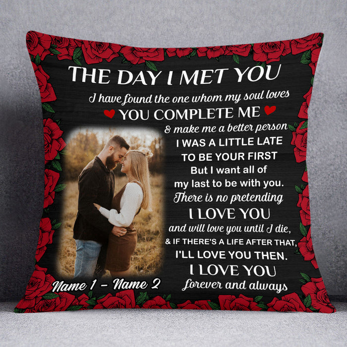 Personalized Couple The Day Photo Pillow JR115 23O53 1