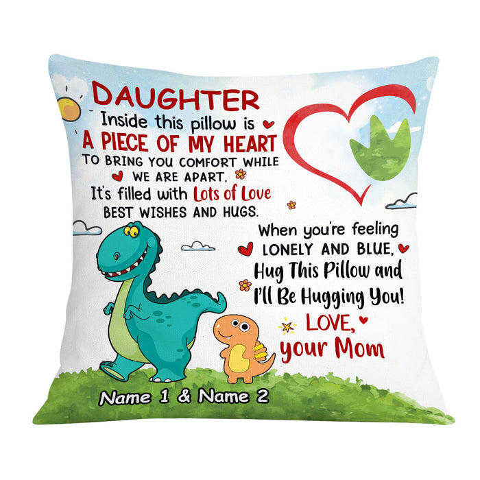 Personalized Dinosaur Daughter Pillow JR103 95O36 1