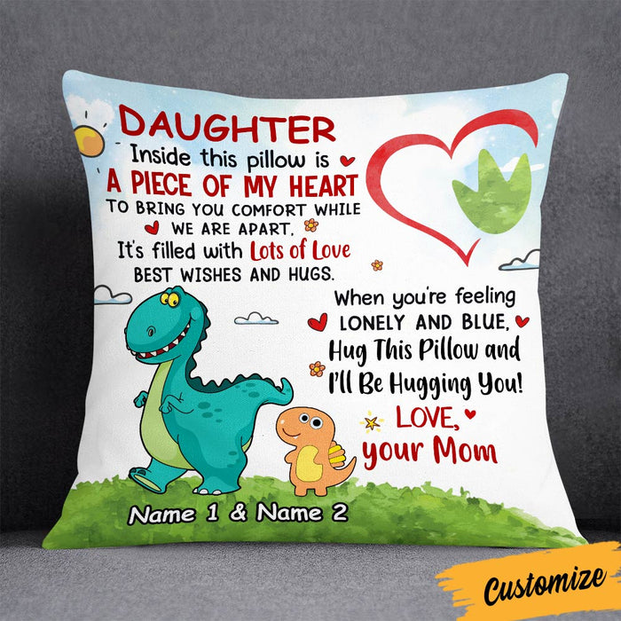 Personalized Dinosaur Daughter Pillow JR103 95O36 1