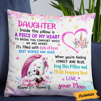 Personalized Unicorn Mom Grandma To Daughter Granddaughter Son Grandson Pillow JR102 95O36 thumb 1