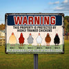 Personalized Chicken Property Protected Metal Sign JR101 26O58 1
