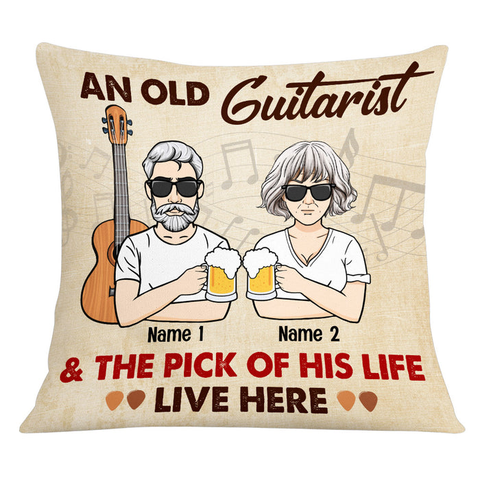 Personalized Guitar Couple Guitarist And The Pick Of His Life Pillow JR111 85O53 1