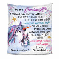 Personalized Granddaughter Unicorn Blanket DB304 81O58 thumb 1