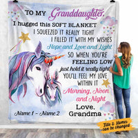 Personalized Granddaughter Unicorn Blanket DB304 81O58 thumb 1