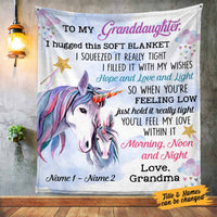 Personalized Granddaughter Unicorn Blanket DB304 81O58 thumb 1