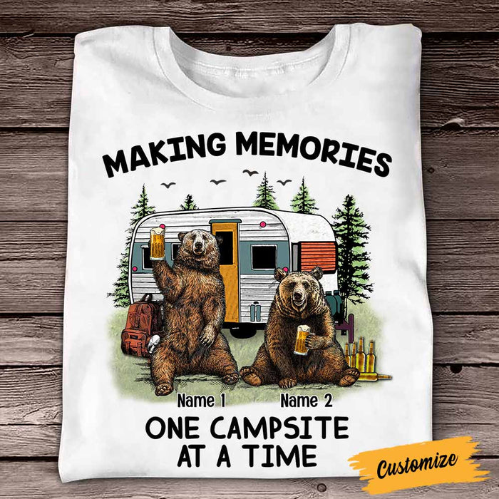 Personalized Couple Bear Husband Wife Camping T Shirt JR112 81O58 1