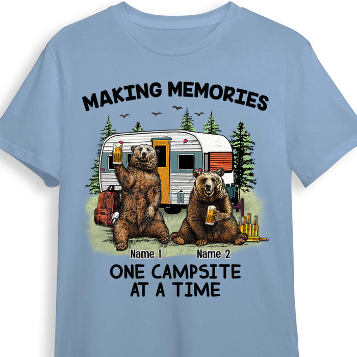 Personalized Couple Bear Husband Wife Camping T Shirt JR112 81O58 1