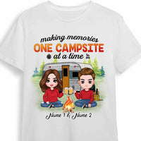 Personalized Camping Campsite Memory Couple T Shirt JR35 24O34 thumb 1