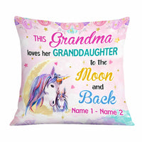 Personalized Unicorn Mom Grandma Daughter Granddaughter Pillow JR111 24O47 thumb 1