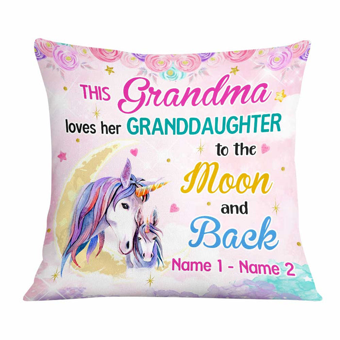 Personalized Unicorn Mom Grandma Daughter Granddaughter Pillow JR111 24O47 1