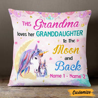 Personalized Unicorn Mom Grandma Daughter Granddaughter Pillow JR111 24O47 thumb 1