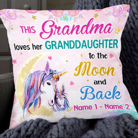 Personalized Unicorn Mom Grandma Daughter Granddaughter Pillow JR111 24O47 thumb 1