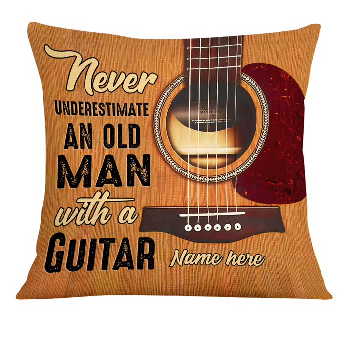 Personalized Old Man Guitar Pillow JR116 24O24 1