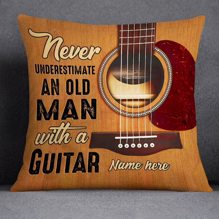 Personalized Old Man Guitar Pillow JR116 24O24 1