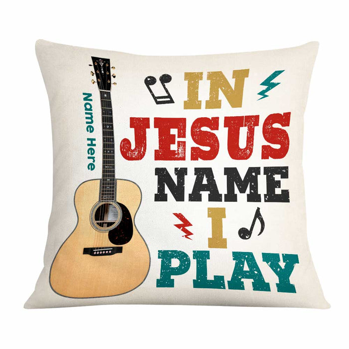 Personalized Jesus Guitar Pillow JR117 24O47 1
