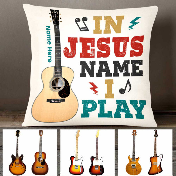 Personalized Jesus Guitar Pillow JR117 24O47 1