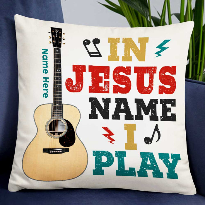 Personalized Jesus Guitar Pillow JR117 24O47 1