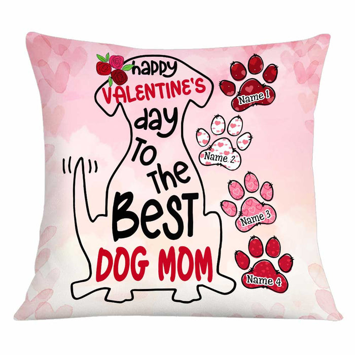 Personalized Dog Mom Valentine Pillow JR112 85O34 1