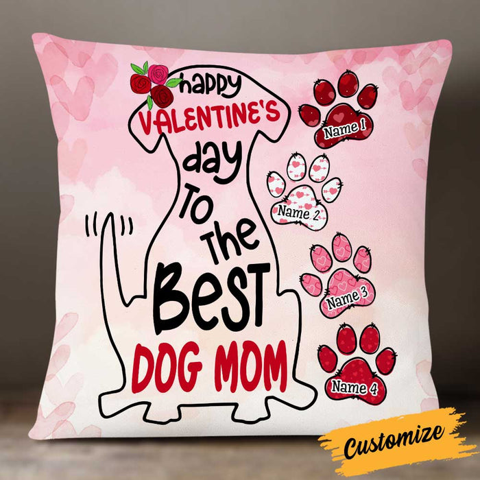 Personalized Dog Mom Valentine Pillow JR112 85O34 1